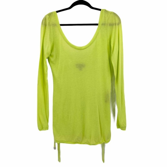 NEW Koral Lime Green Yellow Cool Down Top - Picture 1 of 13